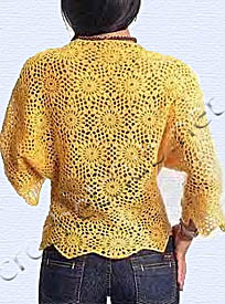 желтый пуловер спинка