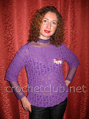 пуловер фиолетовое облачко