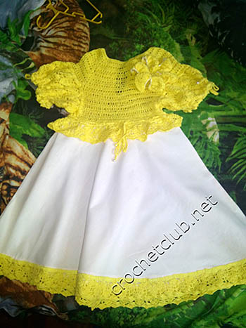 платье лилия-вязание и ткань 1