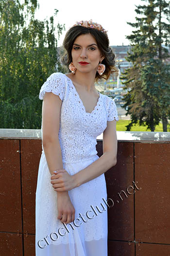 маленькое белое платье крючком 2