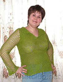 пуловер зеленого цвета