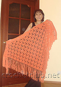 оранжевая шаль