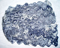 шарф связанный на вилке