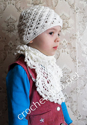 шапочка и шарфик для девочки