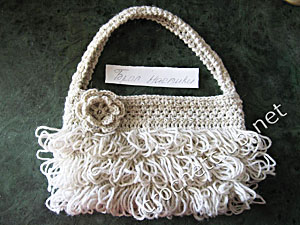 сумочка из вязаного меха