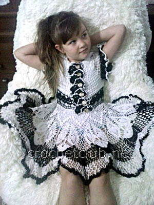 вязаное платье для девочки 3