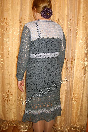 теплое вязаное платье 2
