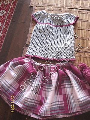 вязание и ткань-теплое платье 1
