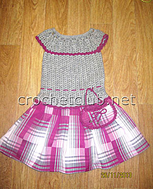 вязание и ткань-теплое платье 2