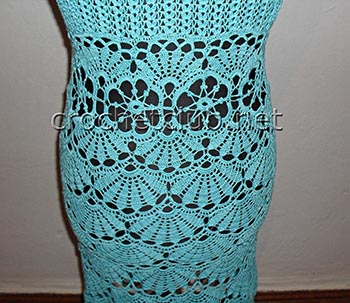 вязаное платье ракушка 1
