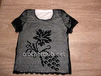 черная блузка-филе 2