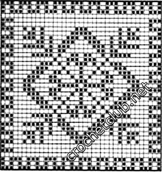 схемы мозаичного вязания крючком