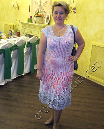 праздничное платье крючком