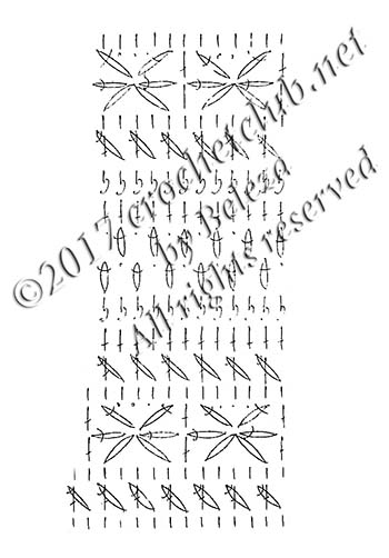 платье крючком navy flower-схема