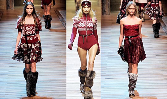 Dolce&Gabbana мода осень зима 2010