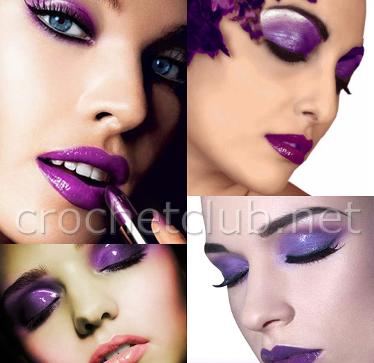пурпурный макияж 3