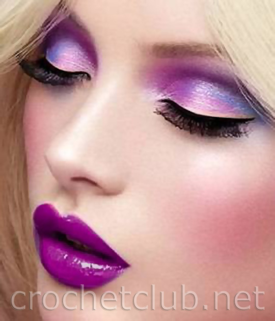 пурпурный макияж 5