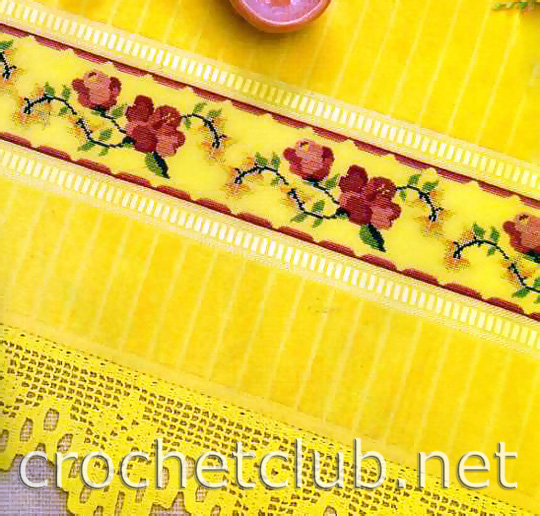 желтое полотенце с цветами 1