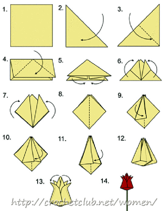 оригами тюльпан 2
